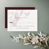 Carte de réponse RSVP de mariage de la branche d'o