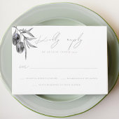 Carte de réponse RSVP de mariage de la branche d'o