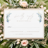 Carte de réponse RSVP de mariage de la branche d'o