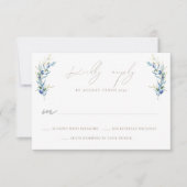 Carte de réponse RSVP de mariage de la branche d'o (Devant)