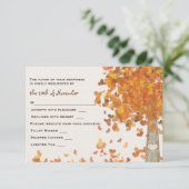 Carte de réponse RSVP de mariage de l'arbre des in (Debout devant)