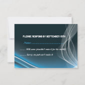 Carte de réponse RSVP de mariage de motard de rout (Dos)