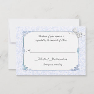 Carte de réponse RSVP de mariage de style victorie