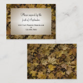 Carte de réponse RSVP de mariage des Feuilles de F (Devant / Derrière)