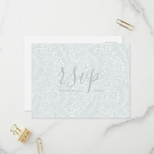 Carte de réponse RSVP de mariage | Écriture classi (Devant/Arrière en situation)