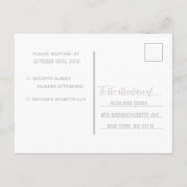 Carte de réponse RSVP de mariage | Écriture classi (Dos)
