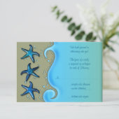 Carte de réponse RSVP de mariage Étoile de mer de (Debout devant)