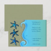 Carte de réponse RSVP de mariage Étoile de mer de (Devant / Derrière)