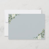 Carte de réponse RSVP de mariage Eucalyptus modern (Dos)