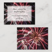 Carte de réponse RSVP de mariage Fireworks (Devant / Derrière)