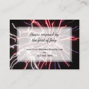 Carte de réponse RSVP de mariage Fireworks