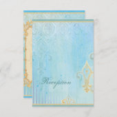 Carte de réponse RSVP de mariage Fleur de Lys Dama (Devant / Derrière)