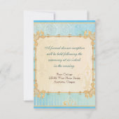 Carte de réponse RSVP de mariage Fleur de Lys Dama (Dos)