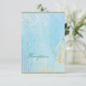 Carte de réponse RSVP de mariage Fleur de Lys Dama (Debout devant)