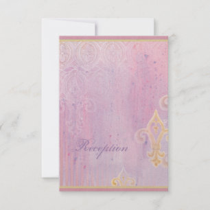 Carte de réponse RSVP de mariage Fleur de Lys Dama