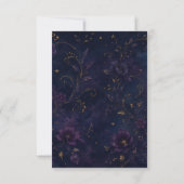 Carte de réponse RSVP de mariage gothique céleste (Dos)