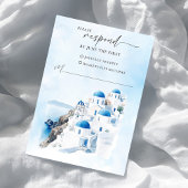 Carte de réponse RSVP de mariage grec