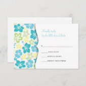 Carte de réponse RSVP de mariage hawaïen (Devant / Derrière)