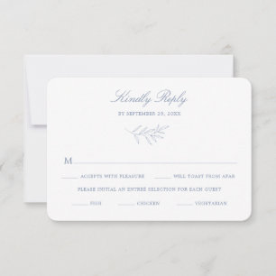 Carte de réponse RSVP de mariage Laurel minimal K3