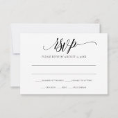Carte de réponse RSVP de mariage | Luxe Calligraph (Devant)