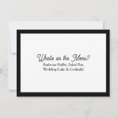 Carte de réponse RSVP de mariage & Menu du dîner d (Dos)
