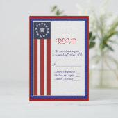 Carte de réponse RSVP de mariage militaire (Debout devant)