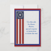 Carte de réponse RSVP de mariage militaire (Dos)