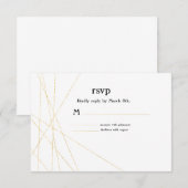 Carte de réponse RSVP de mariage moderne avec lign (Devant / Derrière)