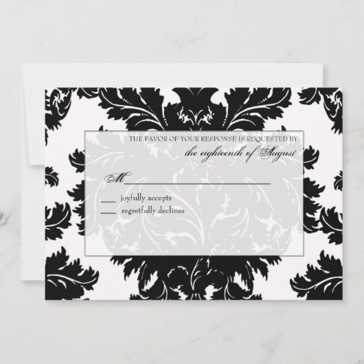 Carte de réponse RSVP de mariage personnalisable (Devant)
