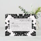 Carte de réponse RSVP de mariage personnalisable (Debout devant)