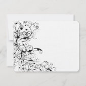 Carte de réponse RSVP de mariage pour les oiseaux (Dos)
