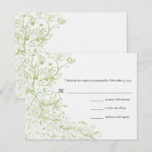 Carte de réponse RSVP de mariage pour les oiseaux  (Devant / Derrière)
