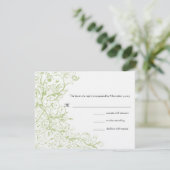 Carte de réponse RSVP de mariage pour les oiseaux  (Debout devant)