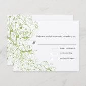 Carte de réponse RSVP de mariage pour les oiseaux  (Devant / Derrière)