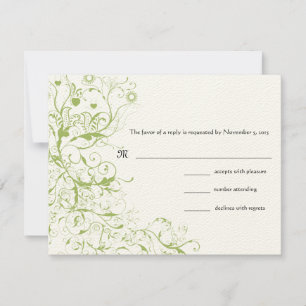 Carte de réponse RSVP de mariage pour les oiseaux