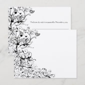 Carte de réponse RSVP de mariage pour les oiseaux (Devant / Derrière)