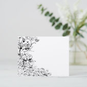 Carte de réponse RSVP de mariage pour les oiseaux (Debout devant)