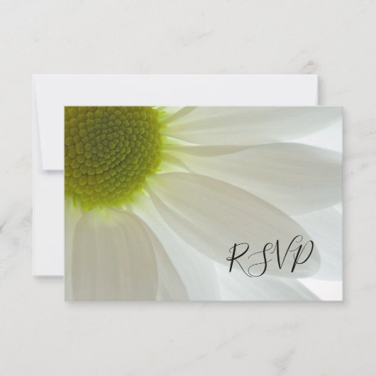 Carte de réponse RSVP de mariage pour pétales de m (Devant)