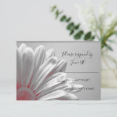 Carte de réponse RSVP de mariage Red Floral Highli (Debout devant)