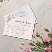 Carte de réponse RSVP de mariage Roses blanches po