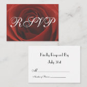 Carte de réponse RSVP de mariage rouge classique (Devant / Derrière)