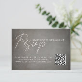 Carte de réponse RSVP de mariage RSVP minimal élég (Debout devant)
