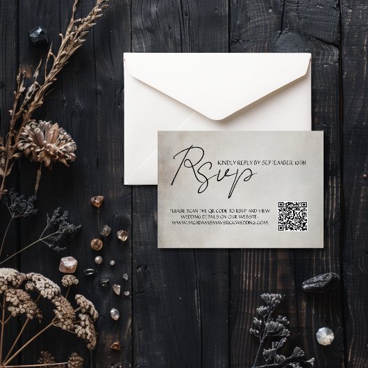Carte de réponse RSVP de mariage RSVP minimal élég