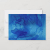 Carte de réponse RSVP de mariage Sapphire Tide (Dos)