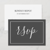 Carte de réponse RSVP de mariage Simple Élégance (Devant / Derrière)