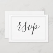 Carte de réponse RSVP de mariage Simple Élégance (Devant / Derrière)