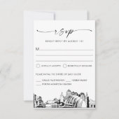 Carte de réponse RSVP de Mariage Skyline Kansas Ci (Devant)