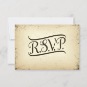 Carte de réponse RSVP de mariage Storyline (Dos)