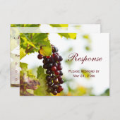 Carte de réponse RSVP de mariage Vignoble (Devant / Derrière)