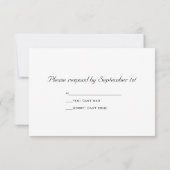 Carte de réponse RSVP de mariage Vineyard et Red B (Dos)